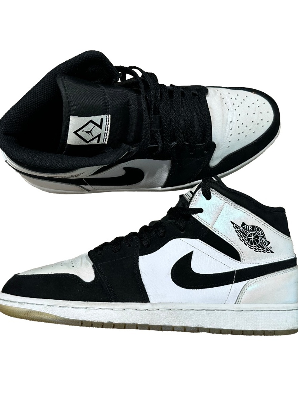Nike Air Jordan 1 Mid “Diamond” Black/White – Men’s Size 10.5